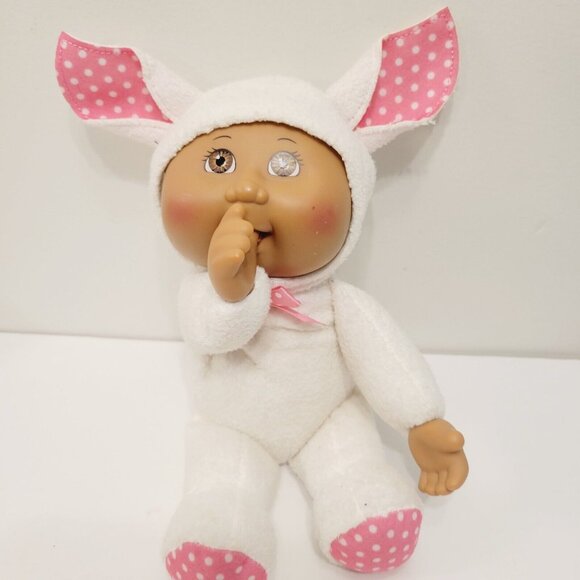 2019 Cabbage Patch kids cuties White Easter Bunny with Pink Bow plush doll - Picture 3 of 6
